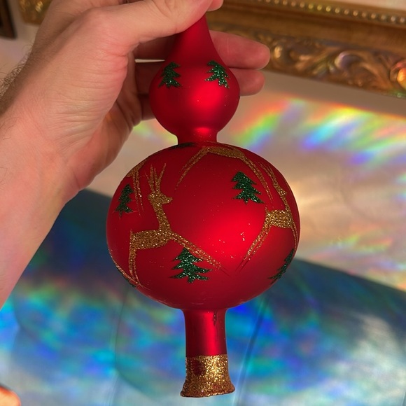 Vintage hand blown glass tree topper - Picture 4 of 9